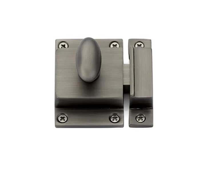 UNIQANTIQ Hardware Supply Offset Right Cabinet Door Lever Latch and Catch UA-115-HLPB