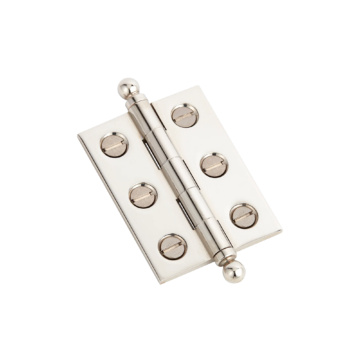 2300 (Pair of) Brass Hinge with Ball Finials and Slotted Screws