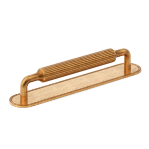 Barwick Ridged Cabinet Pull Handle with Backplate