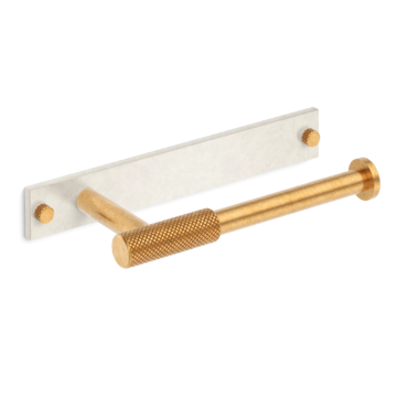 MIX Diamond Knurled Toilet Roll Holder & Backplate - Mixed Finish