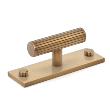 MIX Straight Knurled T-bar Handle & Backplate