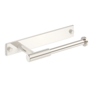 MIX Straight Knurled Toilet Roll Holder & Backplate