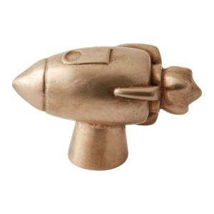 Whimsical Rocket Bronze Cabinet Knob