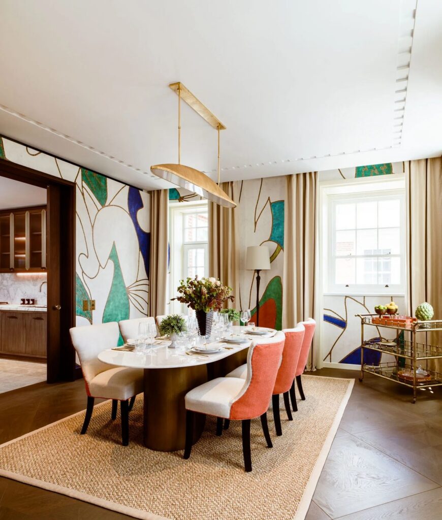 Joseph Giles Round knob in Antique Brass — Dining Room