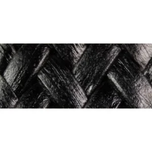 Woven Leather Raven Black