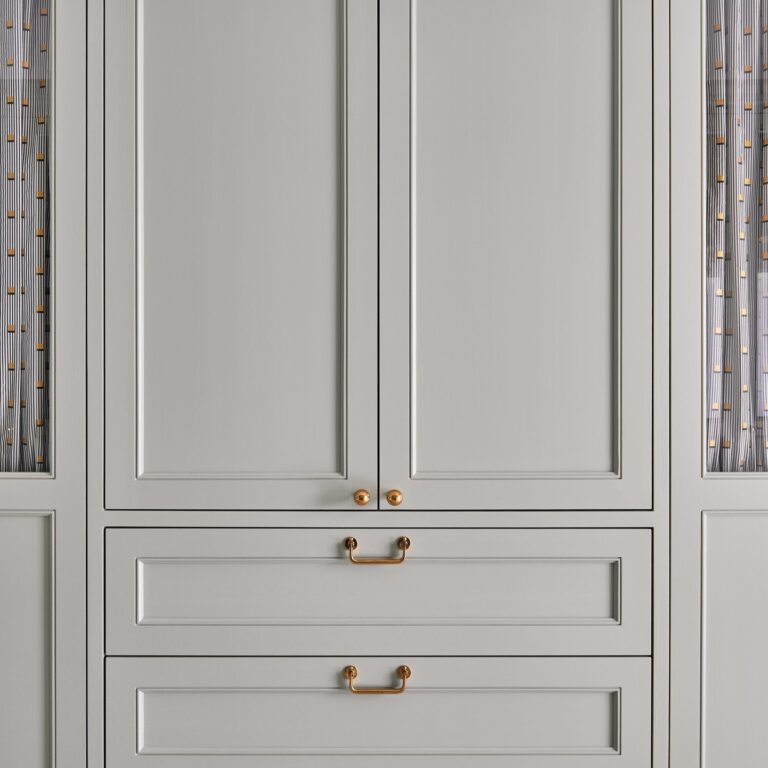 The lifting handle by @crofthardware, at home on traditional cabinetry.