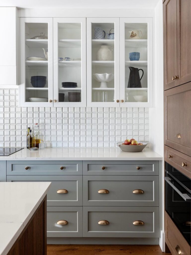 Form and function, anchored by a timeless backsplash. Kitchen by @foxandthicket.